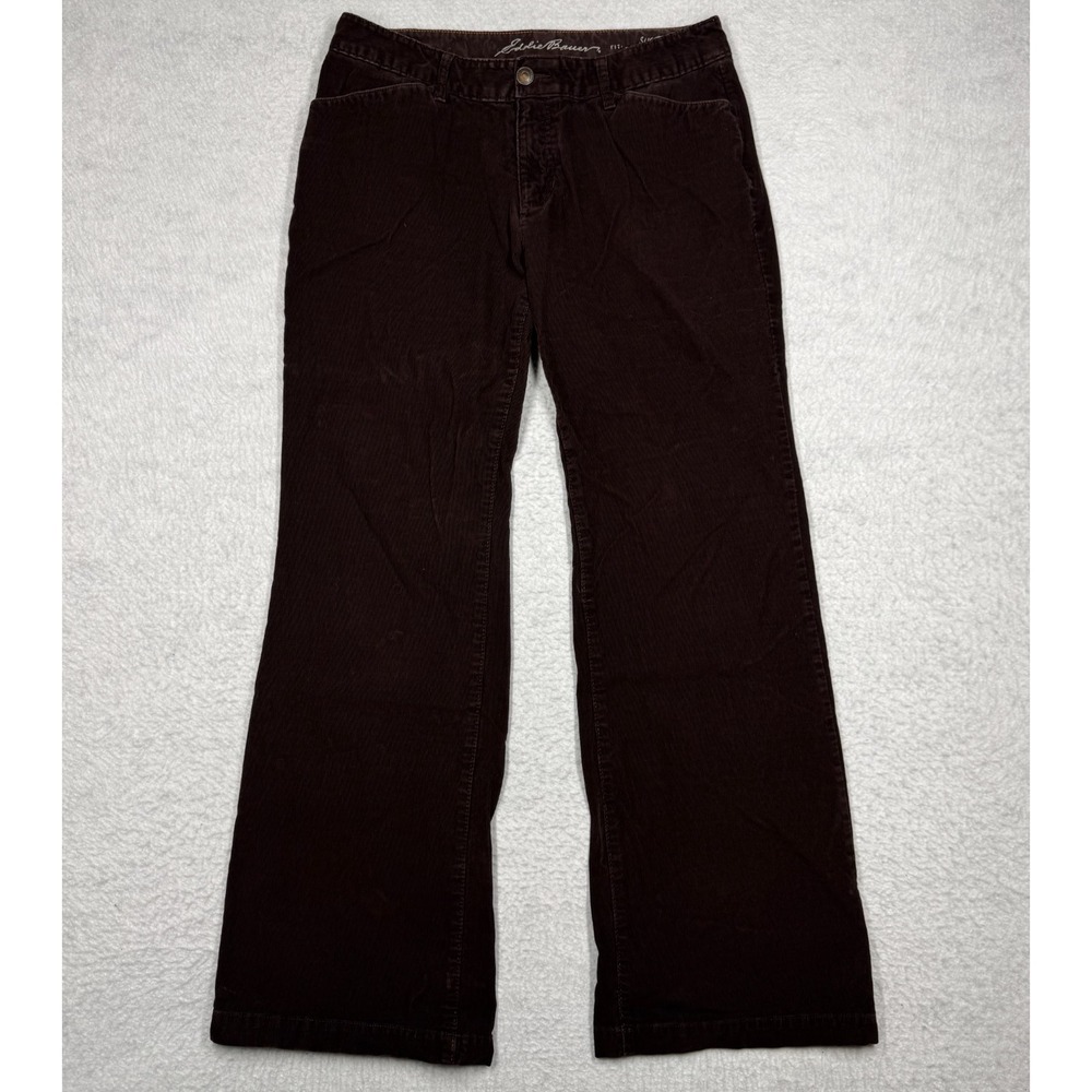 Eddie Bauer Chocolate Brown Straight Leg Corduroy Pants